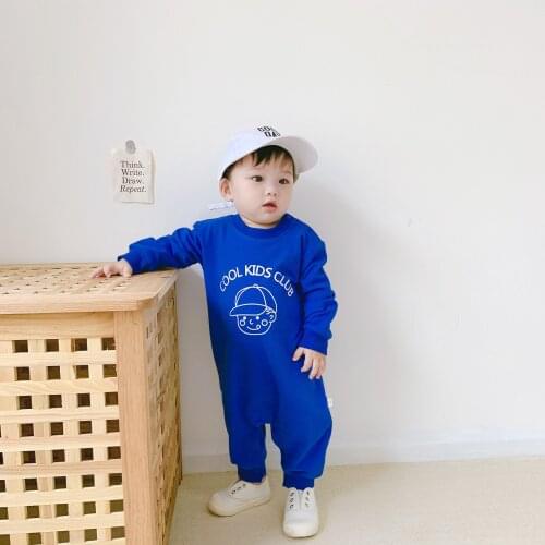 2021 New Arrival Spring Baby Rompers Long Sleeve Blue Sports Costume Toddler Kids Boy Active 0-18 Boys' Clothing