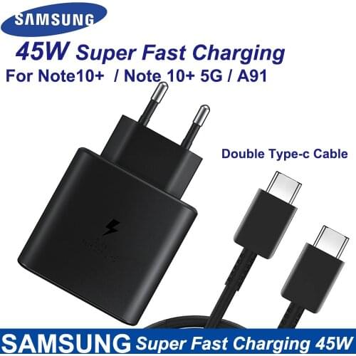 EP-TA845 SAMSUNG Original 45W USB-C Super Adaptive Fast Charge Charger For Samsung GALAXY Note 10 Plus Note10Plus 5G A91 Note10