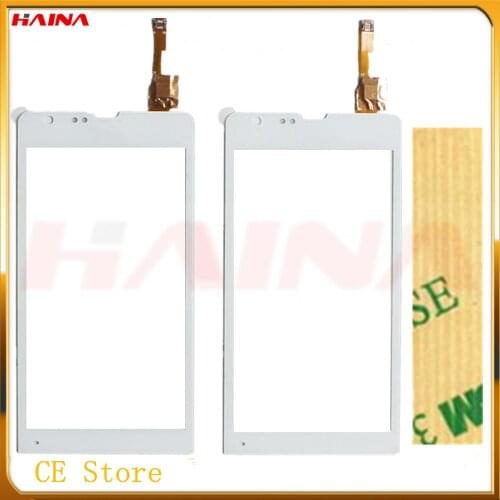 Phone Touch Screen Digitizer Front Glass Touch Panel Sensor For Sony Xperia SP C5302 C5303 C5306 Touchscreen Replacement +tape