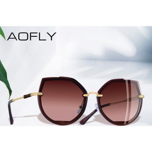 AOFLY BRAND DESIGN 2019 Fashion Polarized Sunglasses Women Vintage Cat Eye Sunglasses Female Shades Womens Glasses UV400 A115