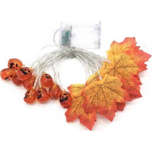 Led Maple Leaves Garland String Light Thanksgiving Decorations Waterproof Fall Garland Lights for Indoor Outdoor Autumn Garland