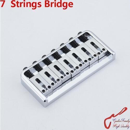 1 Set GuitarFamily Super Quality 7 Strings Electric Guitar Fixed Bridge Stainless Saddle / Steel Plate Chrome MADE IN KOREA