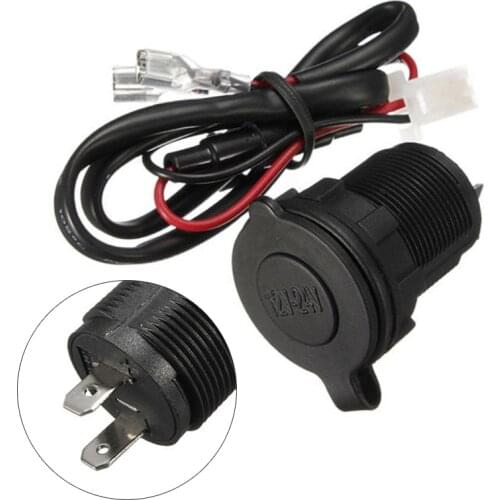 1pc 12V Waterproof Car Motorcycle Cigarette Lighter Socket Power Plug Outlet Vehicle Electronics Interior Accessories