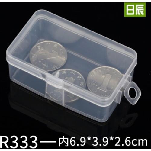 50pcs inside 6.9*3.9*2.6cm Transparent storage box plastic box white tool box screw box hardware parts box thickened with cover