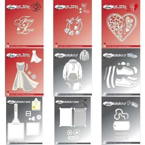 AliliArts Metal Cutting Dies Hearts diy Scrapbooking Photo Album Decorative Embossing PaperCard Crafts Die