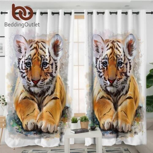 BeddingOutlet Curtains In The Living Room On The Window