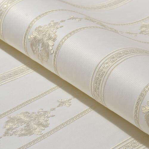 Beibehang 3D three-dimensional fine European vertical striped wallpaper wallpaper simple living room TV backdrop wallpaper