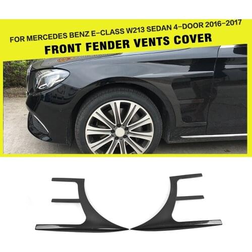 Carbon Fiber Racing Side Fender Vents Trim for Mercedes Benz E-Class W213 E200 E300 E400 E43 AMG Sedan 4-Door 2016 2017