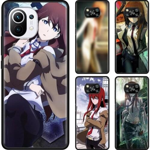 Phone Cover For Xiaomi Poco F3 M3 X3 NFC F1 Shell Steins Gate Smartphone Case for Mi Note 10 Pro Lite Guscio Fundas