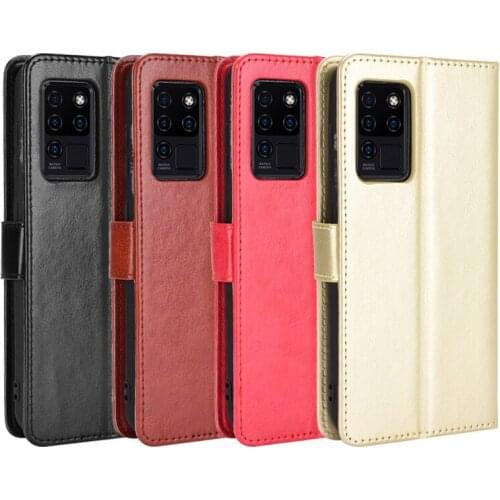 Smart Funda for Oukitel C21 Pro Case Stand Vintage Wallet Leather Capa with Anti-lost Strap Cover for Oukitel C21 Para Luxury