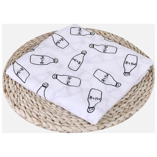 New Cotton White Printed Sleepsack Stroller Baby Swaddles Soft Towel Gauze Child Bag Wrap Bath Towels Wrap
