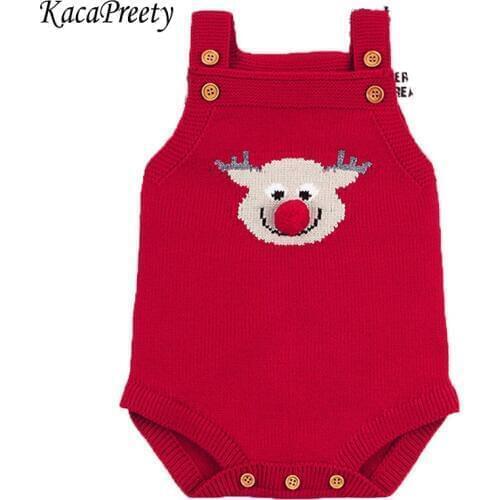 Baby Clothing Overalls for children newborns Christmas Elk embroidery suspender jumpsuit Baby clothes New year