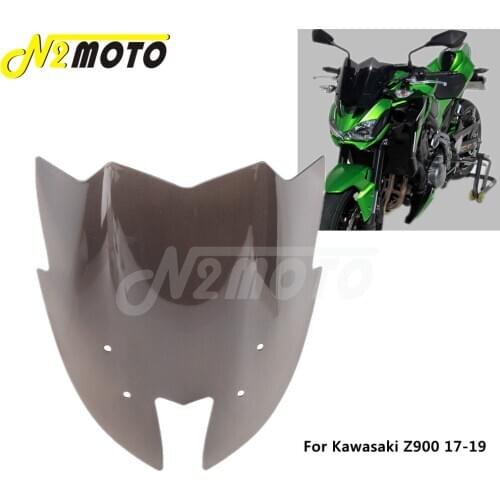 For Kawasaki Z900 2017-2019 Air Flow Screen Windshield ABS Plastic Naked Bike Motorcycle Wind Screen Deflector Z900 Windscreen