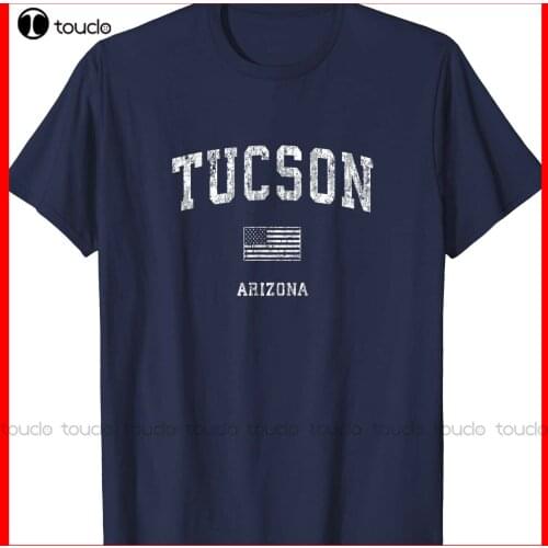 New Tucson Arizona Az T-Shirt Vintage American Flag Tee Custom T Shirt