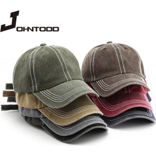 2021 Fashion Summer Women Men Cotton Baseball Cap Hats Snapback Ladies Caps Washed Vintage Solid Color Bone Male Hat Gorras Cap