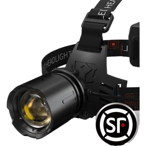 The head-mounted headlight glare bright zoom charging fishing lights long life Yediao