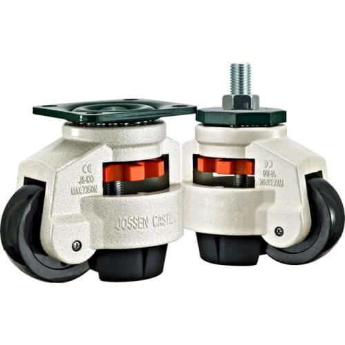 Nylon Supported caster Wheels Industry Horizontal Adjustment Nylon Wheel and NBR Pad Leveling Caster Universal casters