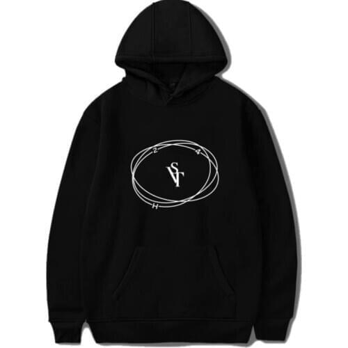 New Korean K Pop Kpop Seventeen Mini Album 24h Same Logo Printing Fashion Hoodies Unisex Fleece Pullover Loose Sweatshirt