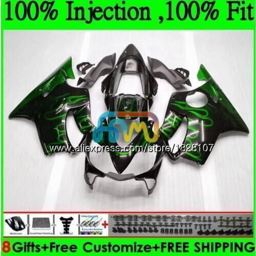 OEM For HONDA CBR600 F 4 CBR 600 FS CBR600 F4 99 00 140BS.85 CBR 600F4 600CC CBR Green flames 600 F4 CBR600F4 1999 2000 Fairing