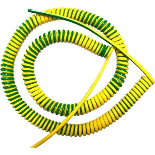 0.75 1 1.5 2.5mm Single core PU grounding spring wire 0.5mm Control Wire spring spiral cable power cord extend the tensile wire