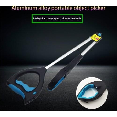 Folding Household Garbage Clip With Light Trash Grabber Sanitation Telescopic Garbage Cleaning Up Clip For Garden Tool
