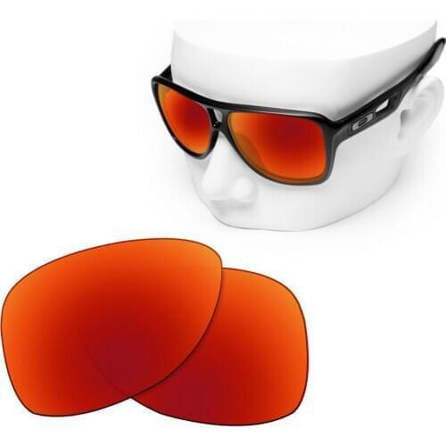 OOWLIT Polarized Replacement Lenses of Fire Red Mirror for-Oakley Dispatch 2 OO9150 Sunglasses