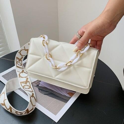 Crossbody Bag Backpack Women Shoulder Bag Female Designer Handbag Purse Fashion 2021 PU Leather All-match Chain Diamond Lattice