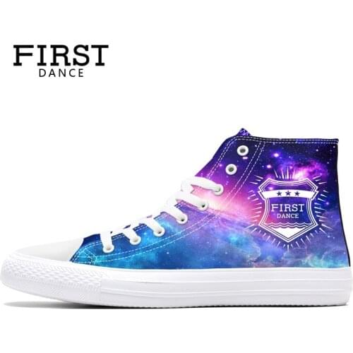FIRST DANCE Nice Purple High Canvas Shoes Men Casual Classic Canvas Shoes Male Lace Up Hip Hop Breathable Custom Shoes For Men