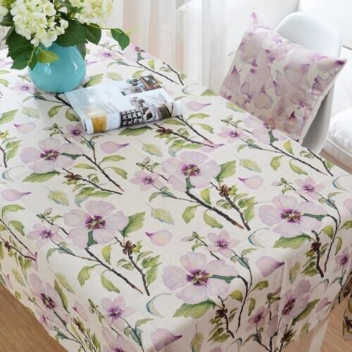 High quality table cloth american pastoral style floral printed christmas tablecloth rectangular thicken wedding table cover