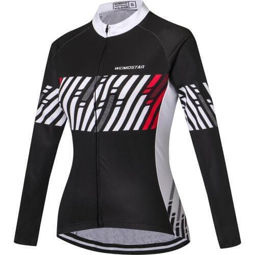 Weimostar 2020 Long Sleeve Bike Jerseys Women MTB Road Bike Clothing Autumn Bike Wear Clothes Breathable Bicycle Jersey Top