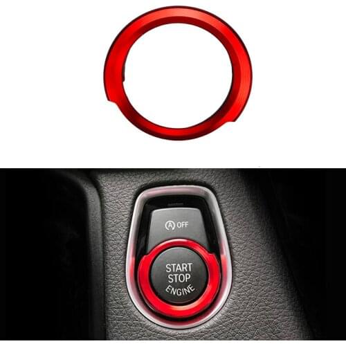 1PC Car Key Start Button Decorative Frame Interior Covers Stickers Trim Auto Accessories For BMW 1/2/3 series F20 F21 F30 X1 F48
