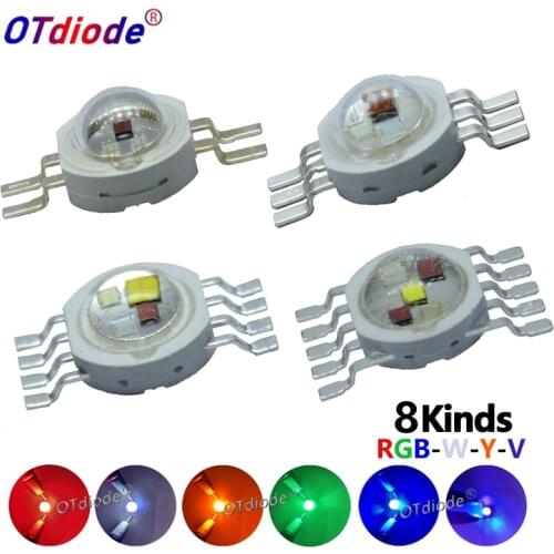 100PCS 3W 4W 5W 6W 8W 9W 10W 12W 15W 18W RGB RGBW RGBWW RGBWY RGBWYV LED COB Chip Colorful For 3 6 9 12 15 18 W Watt Stage Light