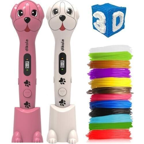 Dikale 3D Printing Pen New Generation 3D Scribble Pen Lapiz 3D Printer Pencil Canetas Christmas Presente Criativo Birthday Gift