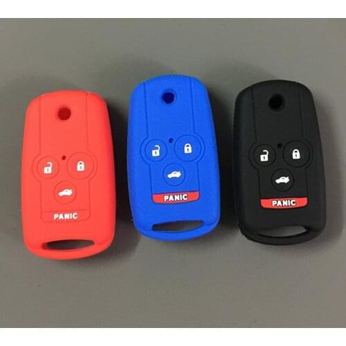 4 Button Silica Gel Car Key Case Cover Remote Key Shell for Honda Acura Civic Accord Jazz CRV HRV Key
