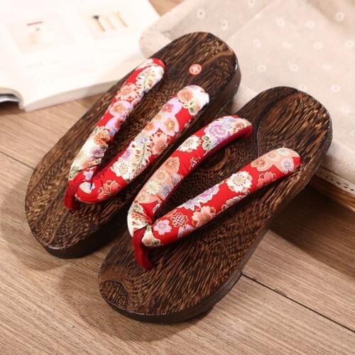 Anime Cosplay Shoes Men Women Traditional Slippers Samurai Japanese Geta Clogs Wooden Flip Flops Kamado Nezuko Tanjirou Chinelo