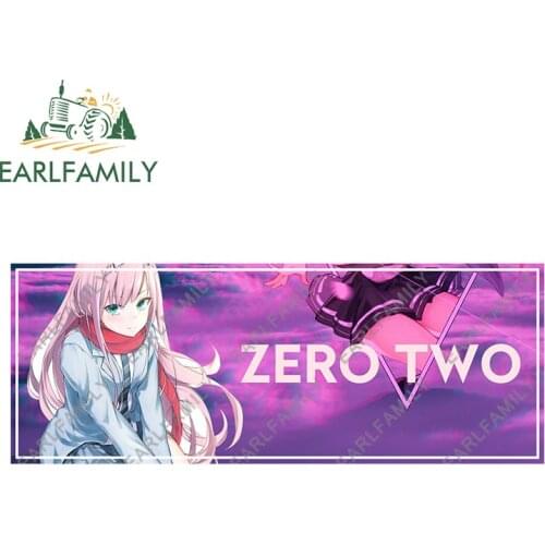 EARLFAMILY 13cm x 4.9cm Anime Car Stickers for DARLING in the FRANXX Zero Two Motorcycle Decal Graffiti Caravan Vinyl Sticker