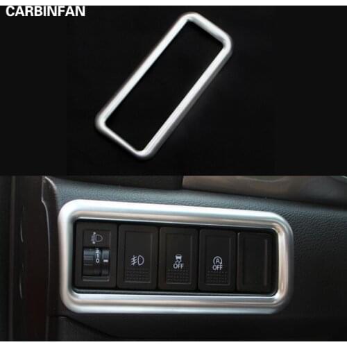 Car detector stick styling cover ABS Chrome front head light switch trim frame lamp for Suzuki Vitara 2016 2017 2018