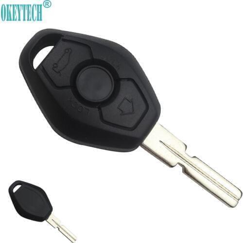 OkeyTech 3 Buttons Fob Car Key Shell 4 Track Remote Key Replacement Case For BMW 3 5 7 SERIES Z3 Z4 X3 X5 M5 325i E38 E39 E46