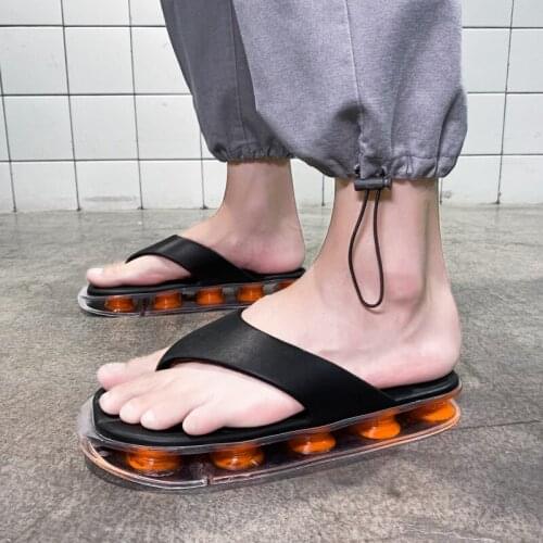 Designer Men Sandals Light Flat Men Flip Flops Casual Outdoor Men Beach Shoes Tenis Masculino Brand Air Cushion Men Slippers