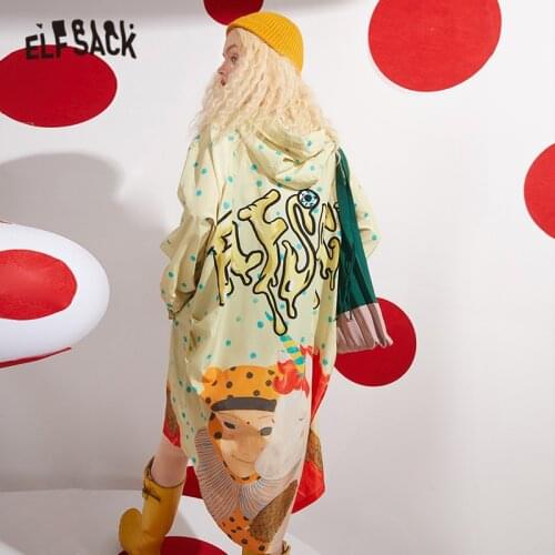 ELF SACK Women's Long Raincoats