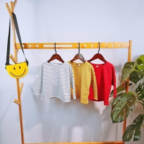 2019 Kids Boys T-shirt Tops Striped Children Spring Summer Long Sleeve T-shirt Tee Tops Baby Boys Clothes Custume Wholesale