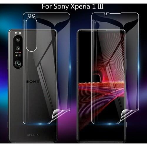 For Sony Xperia 1 III 5 10 III 1III Clear TPU / Matte Anti-Fingerprints Hydrogel Full Cover Soft Screen Protector Film Not Glass