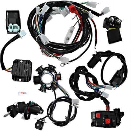 1 Set ATV Go Kart Car Ignition Coil Replacement Long-Lasting Ignition Coil Wire Harness Accessories For GY6 125CC-150CC