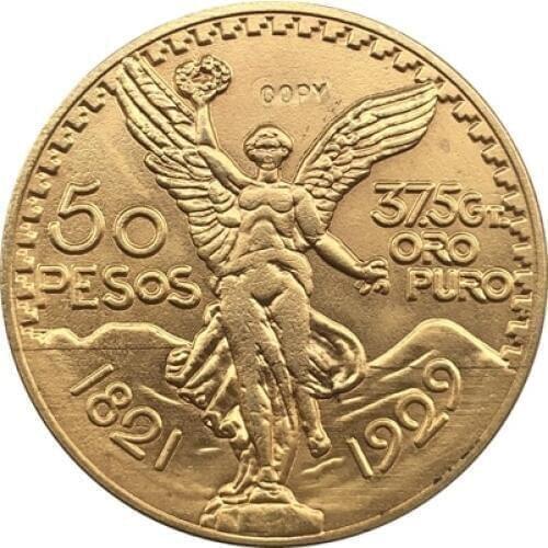 1929 Mexico 50 Pesos coins COPY 37mm