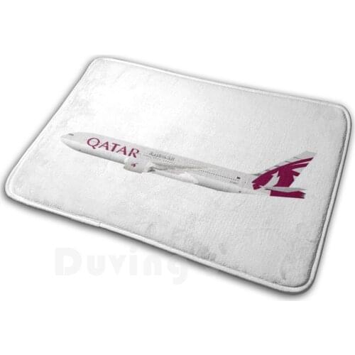 In Uniform-B777-Qatar Airways Carpet Mat Rug Cushion Soft Qatar Airways Aviation Boeing 777