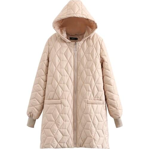 Plus Size Hooded Jackets Outerwear 2021 High Quality Women Coat Spring Autumn Fashion Casual Thin Parka European Windproof Long