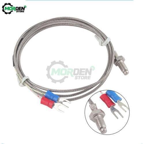 M6 M8 Screw K J PT100 Type 1M 2M Wire Cable Thermocouple Temperature Sensor for Industrial Temperature Controller