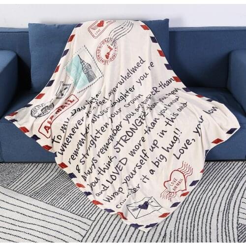 Soft Flannel Blanket for Bed Couch Chair Digital Printing Envelope Blanket