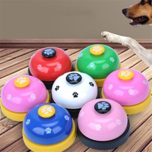 New Pet Toy Training Called Dinner Small Bell Footprint Ring Dog Toys For Teddy Puppy Pet Training Bell Dog Trainer Assistive