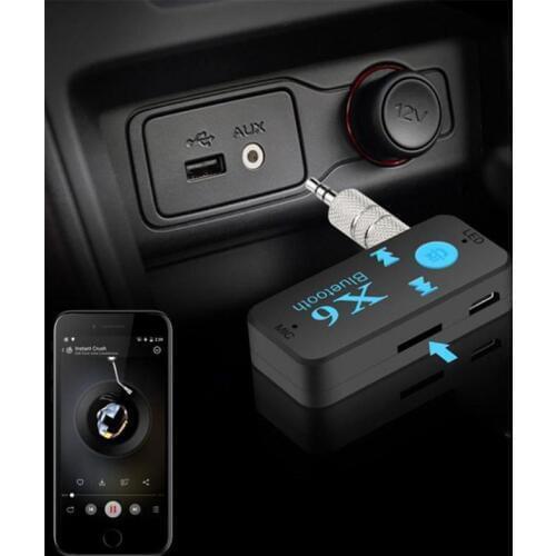 Newest X6 Receiver Bluetooth 5.0 Adapter Support TF Card Stereo Music Wireless Audio Receiver For Headphone Speaker 3.5 MM Jack